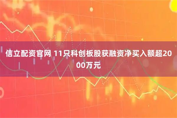 信立配资官网 11只科创板股获融资净买入额超2000万元